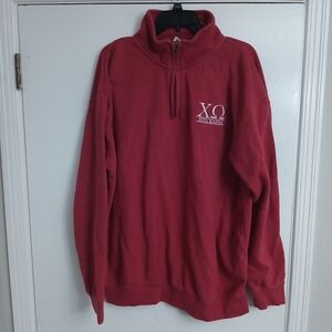 Men's Red Quarter-Zip Sweater